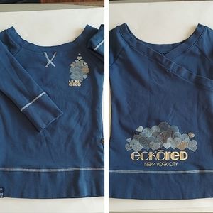 NWOT vintage Y2K EckoRed cotton metallic logo sweater